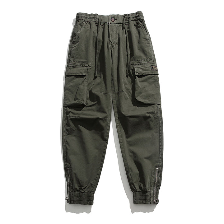 Herren Cargo-Joggerhose mit elastischem Komfortbund, Kniepaneelen und Reißverschluss-Knöcheln Drune