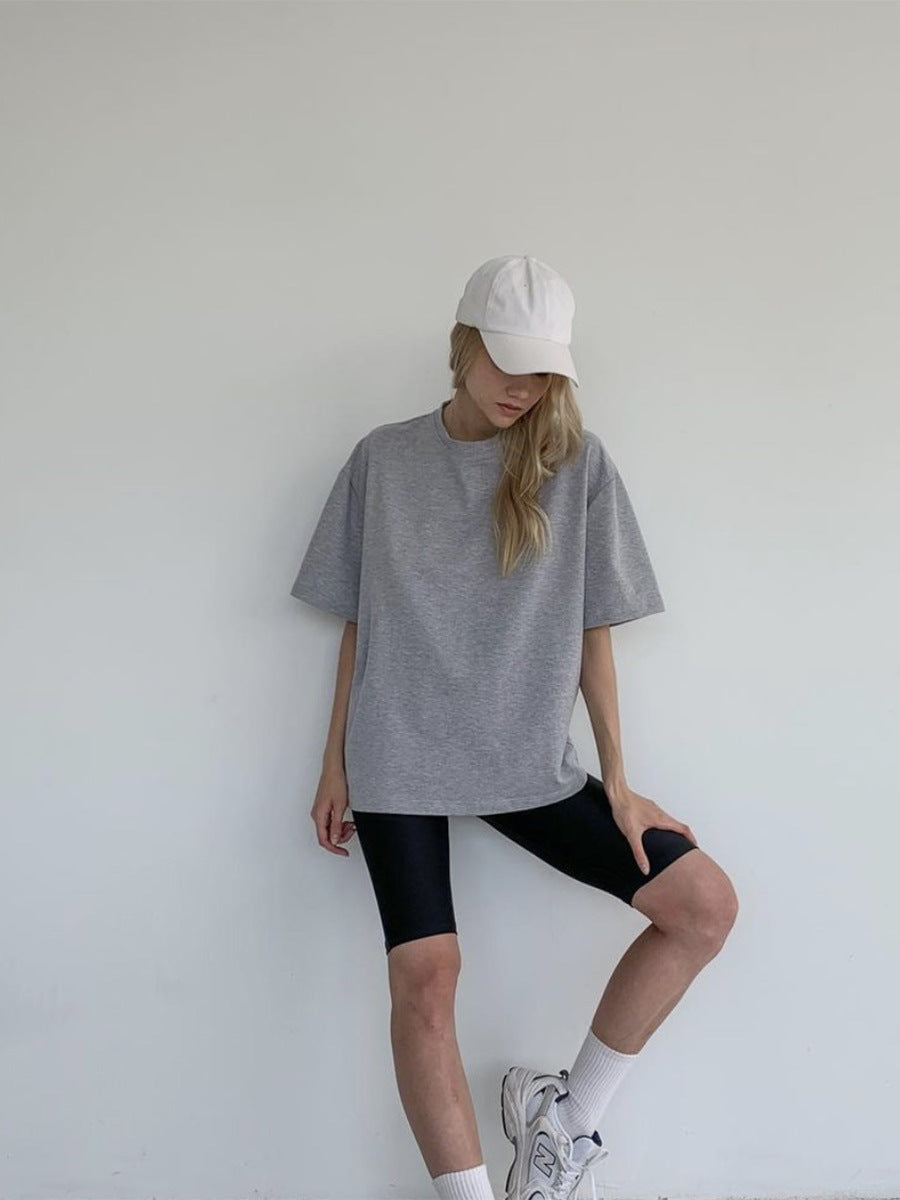 Damen lässiges Oversized T-Shirt aus hautfreundlichem Baumwollmix Drune
