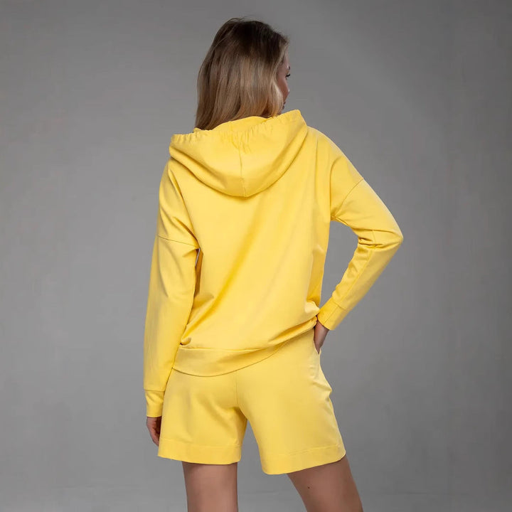 Damen lässiges Oversized Hoodie und Shorts Set Drune