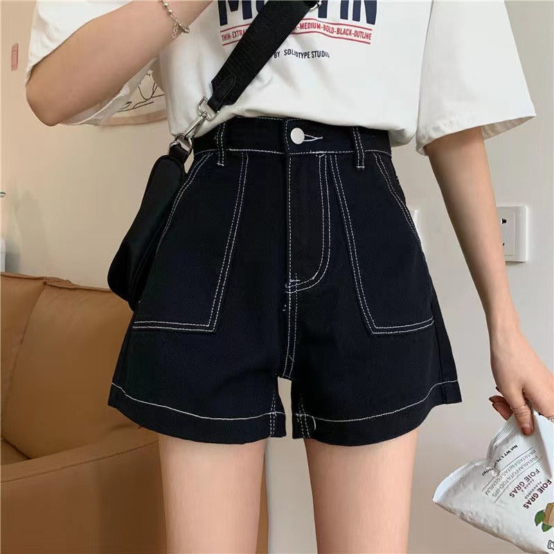Damen High-Waist Shorts mit lässigem Schnitt und praktischen Taschen