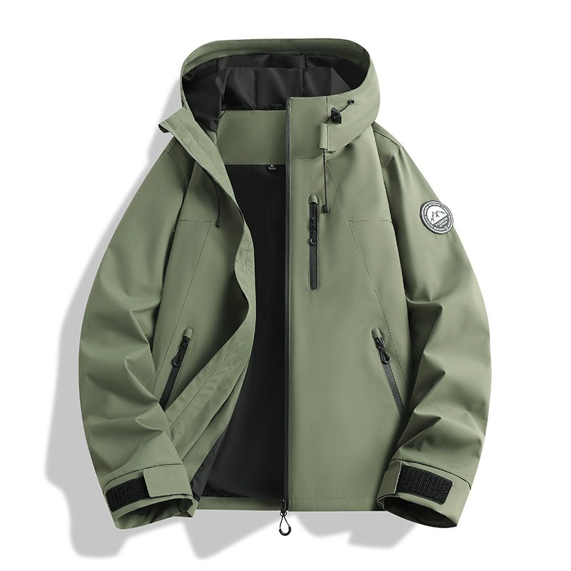 Herren dreiteilige Softshell-Outdoorjacke mit abnehmbarem Fleecefutter und Kapuze Drune