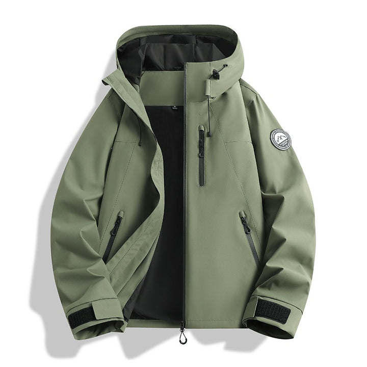 Herren dreiteilige Softshell-Outdoorjacke mit abnehmbarem Fleecefutter und Kapuze Drune