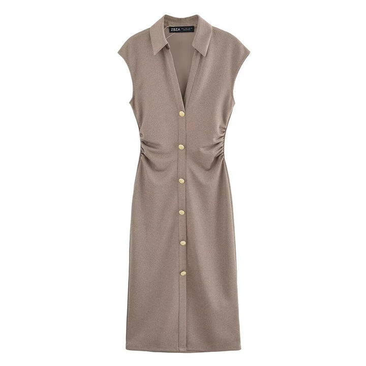 Damen Hemdblusenkleid mit edlen Knopfdetails und elegantem Schnitt Drune