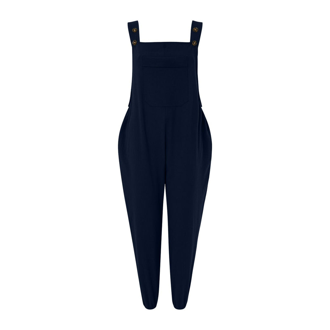 Damen stilvolle Latzhosen mit Taschen Drune