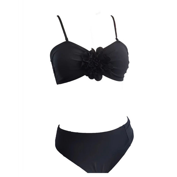 Damen Bandeau-Bikini mit blütenförmigen Details Drune