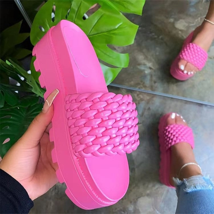 Damen Clogs mit geflochtenem Riemendesign und rutschfester Sohle Drune
