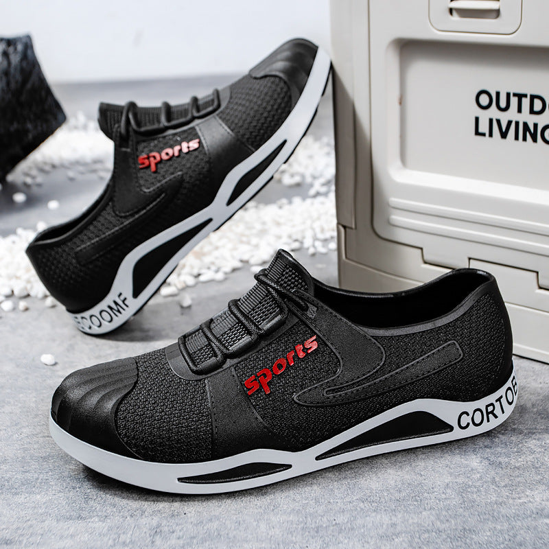 Herren Atmungsaktive Slip-On Freizeitsneaker mit verstärkter Zehenschutzkappe Drune