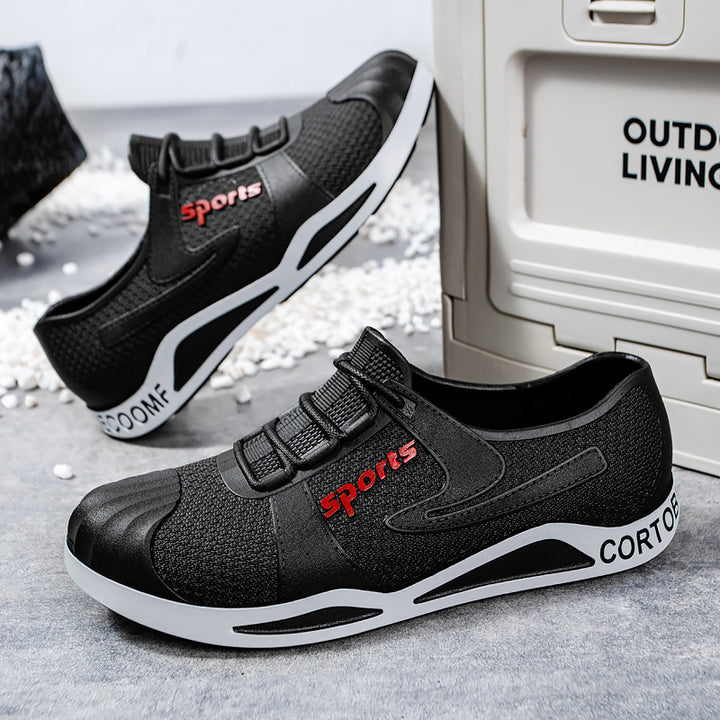 Herren Atmungsaktive Slip-On Freizeitsneaker mit verstärkter Zehenschutzkappe Drune