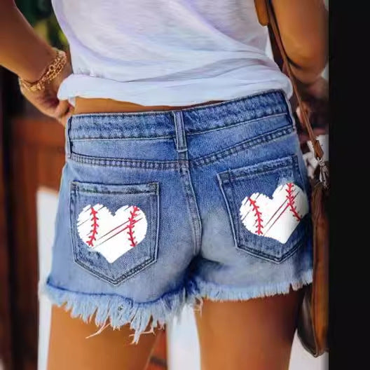 Damen Denim-Shorts mit fransigem Saum und lässigem Destroyed-Look Drune