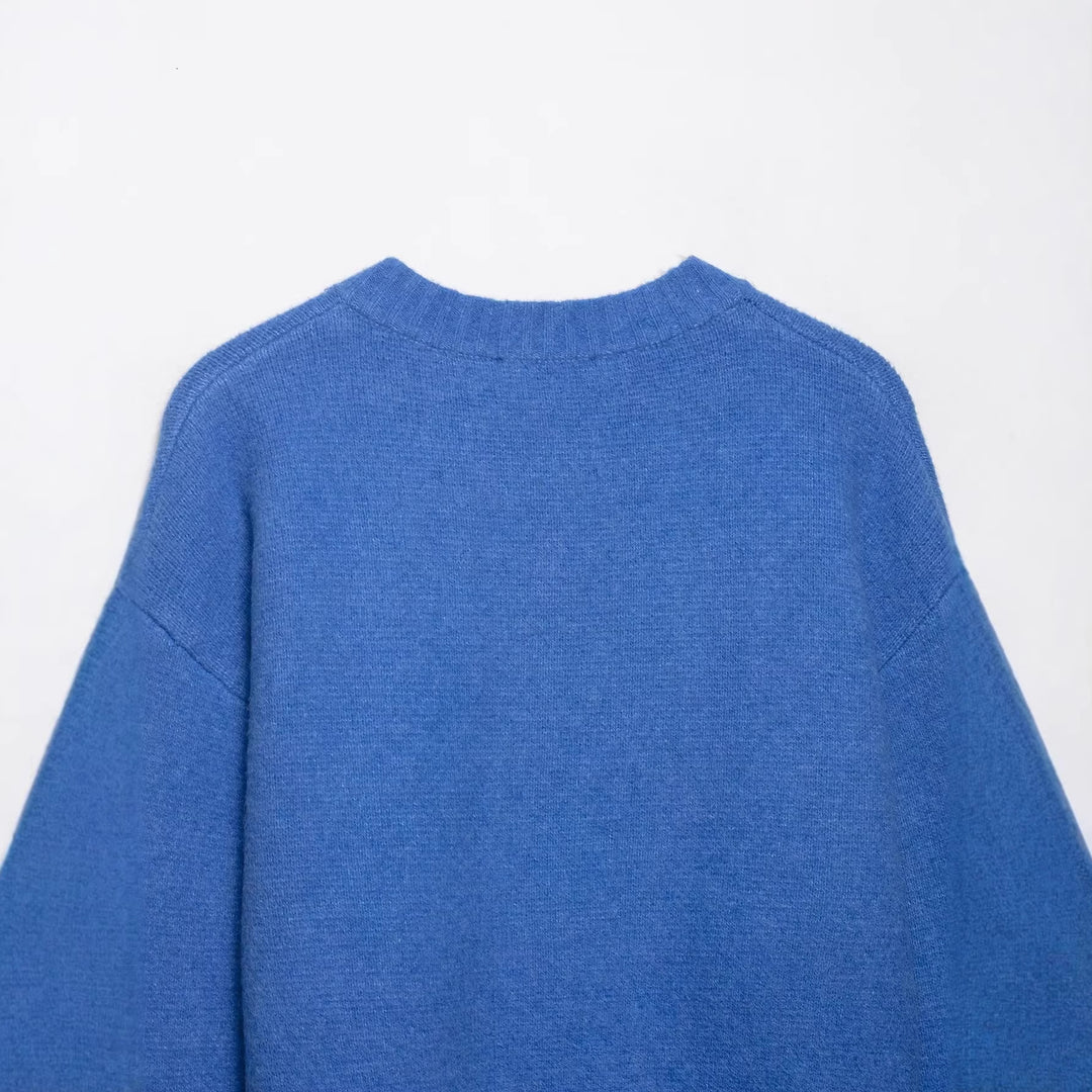 Damen Cropped-Cardigan mit kastiger Silhouette, Rippenbund und Rundhalsausschnitt Drune