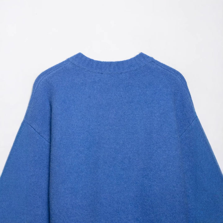 Damen Cropped-Cardigan mit kastiger Silhouette, Rippenbund und Rundhalsausschnitt Drune