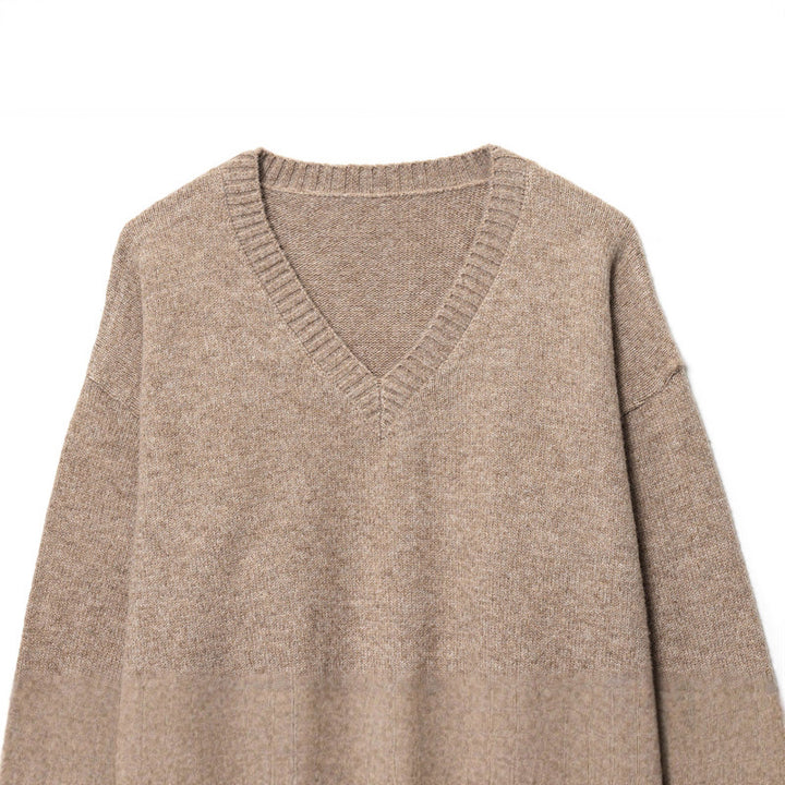 Damen V-Ausschnitt Pullover Drune