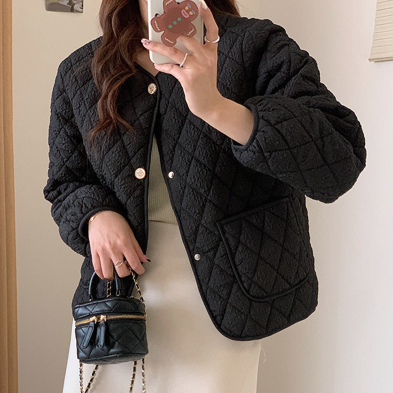 Damen Steppjacke mit praktischem Knopfverschluss und seitlichen Taschen Drune