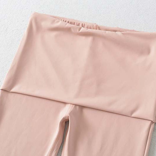 Damen Capri-Leggings mit hohem Umschlagbund, Shaping-Effekt und seitlichem Bein-Schlitz Drune