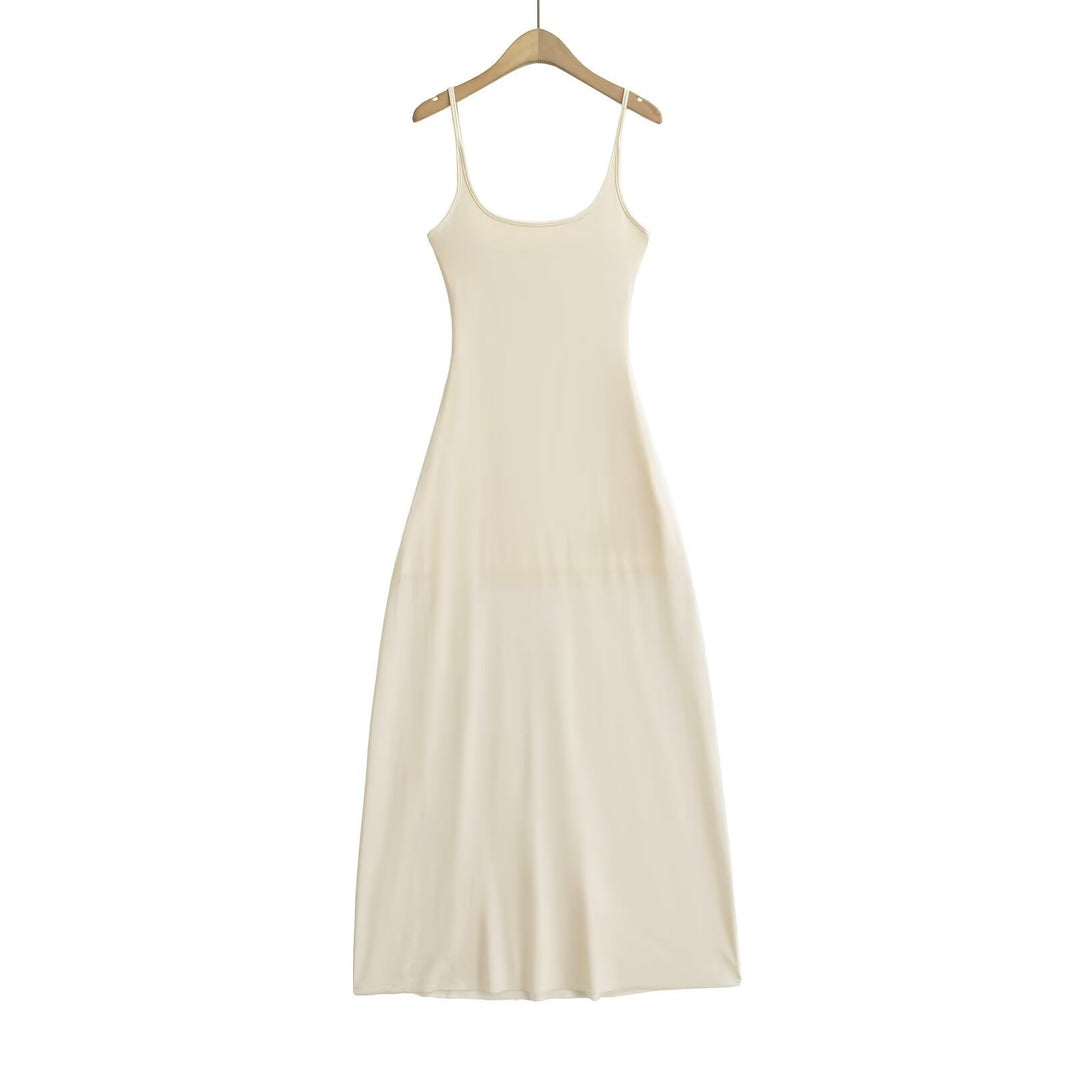 Damen Maxikleid mit verstellbaren Trägern und fließendem Schnitt Drune