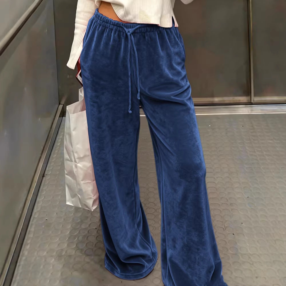 Damen Gemütliche und elegante Samthose Drune