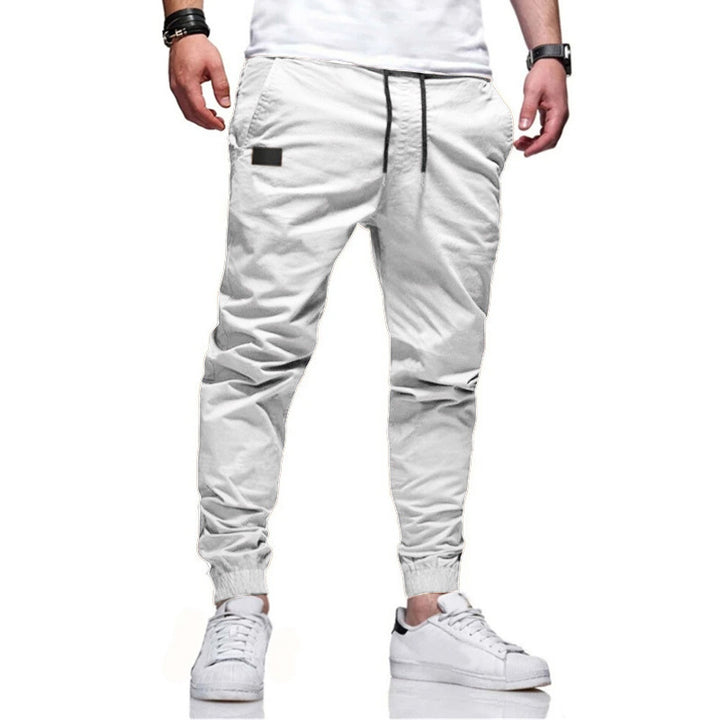 Herren nan funktionale Cargo-Joggerhose mit schmal zulaufendem Bein, elastischem Bund und eingelassenen Reißverschlusstaschen Drune