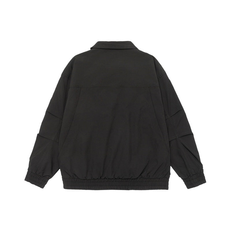 Unisex Oversize-Blousonjacke mit Hemdkragen und elastischem Bund Drune