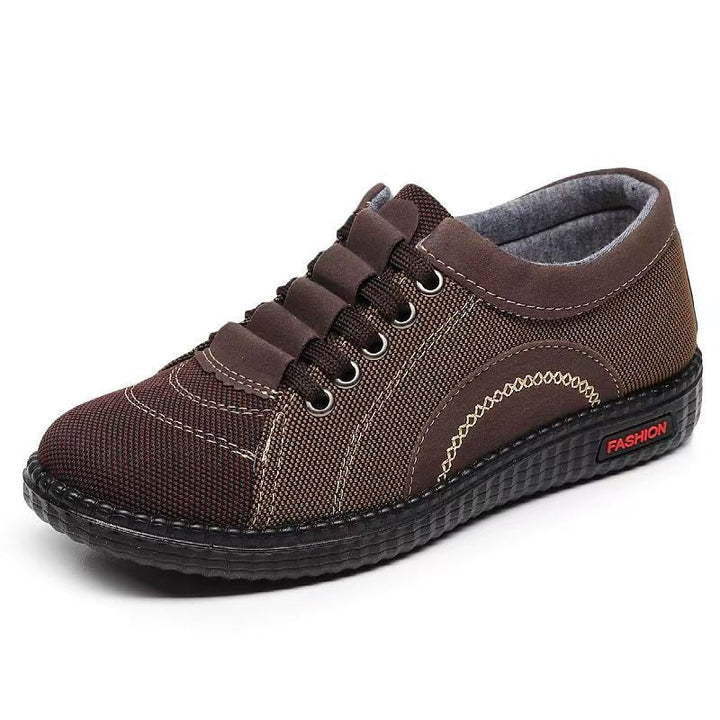 Damen modische Freizeit-Sneaker mit elastischen Schnürsenkeln Drune
