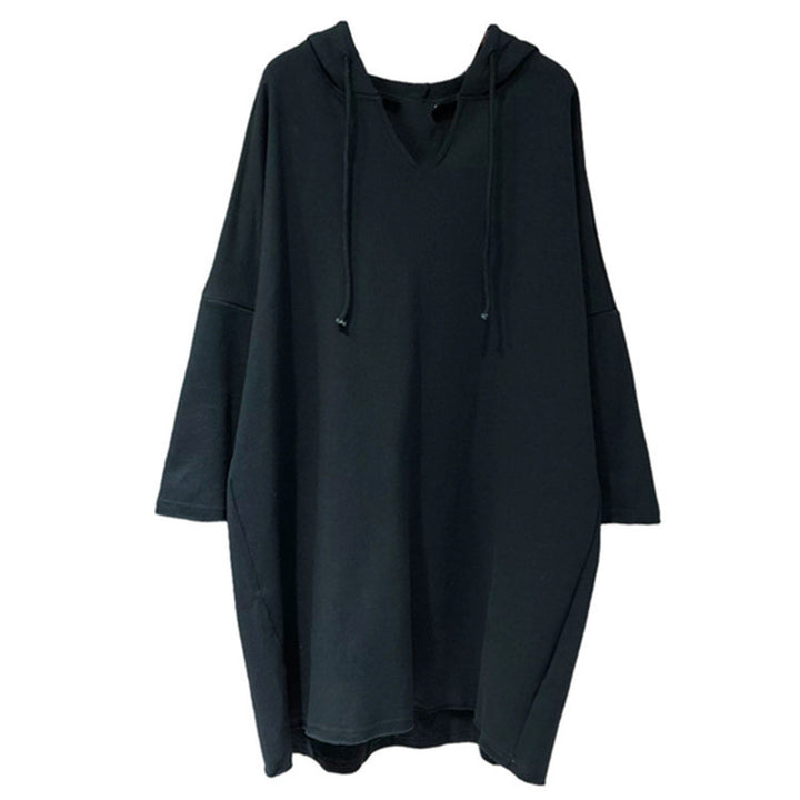 Damen Hoodie-Kleid mit großzügigem Schnitt und Kapuze Drune