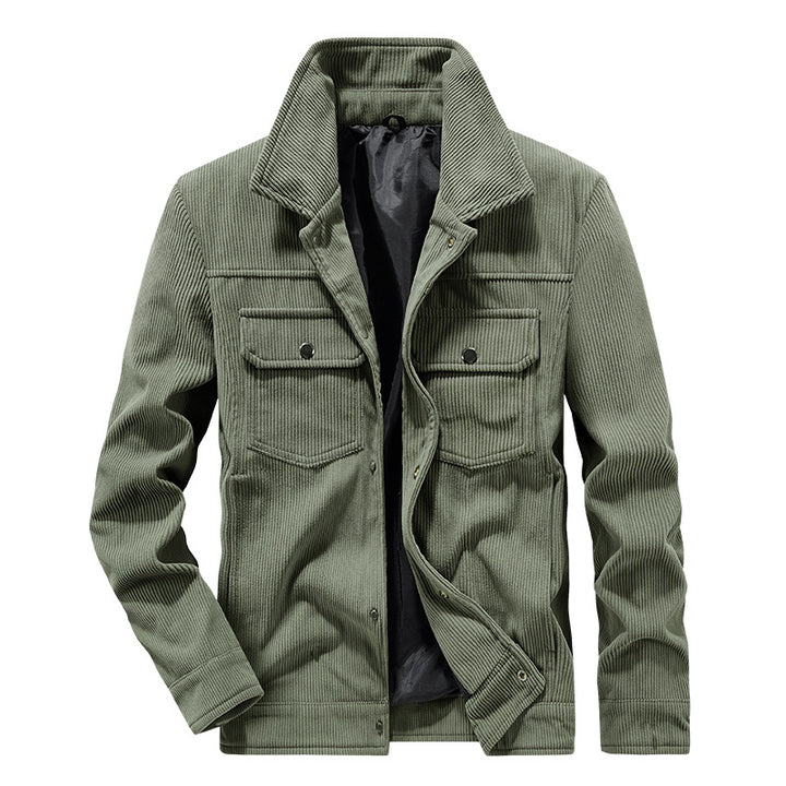 Herren Lässige Cordjacke mit praktischen Brusttaschen Drune