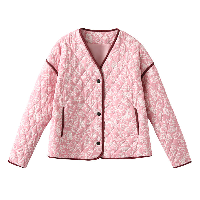 Damen nan gesteppte Blousonjacke mit Paisley-Steppmuster und leichter Wattierung Drune
