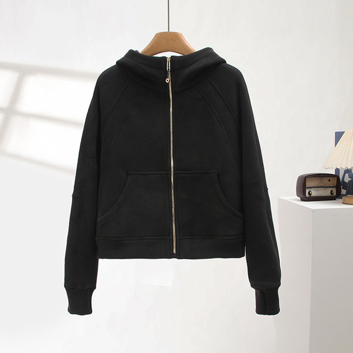 Damen Sportlicher Zip-Hoodie mit kuscheligem Innenfutter Drune