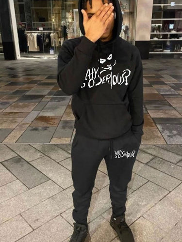 Damen Hoodie- und Jogginghosen-Set mit kreativem Grafikdesign Drune