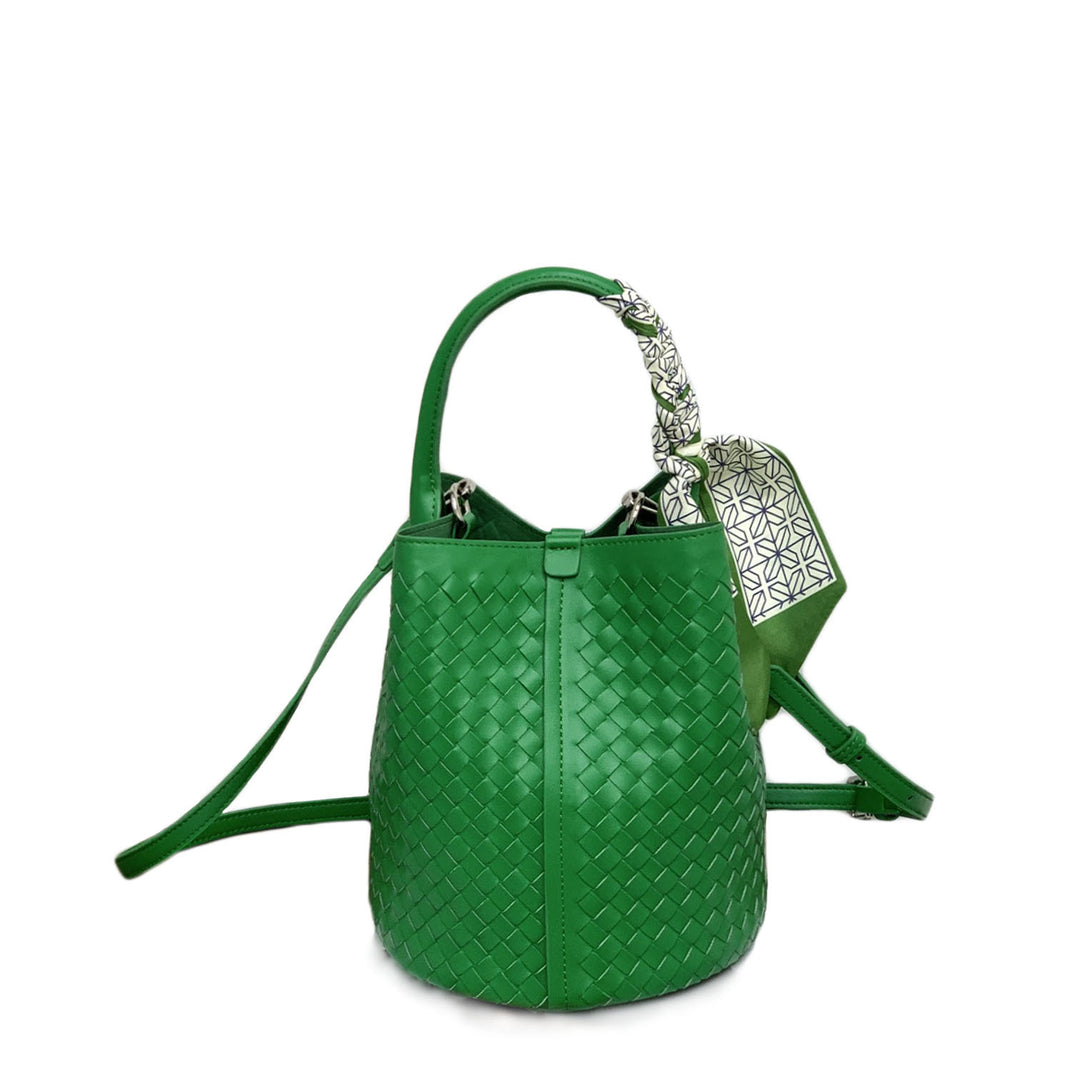 Frau Handgefertigte Geflochtene Bucket Bag Drune