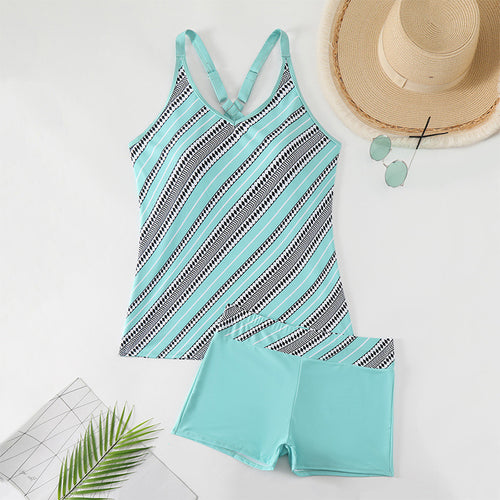 Damen Sportliches Tankini-Set mit rückenfreier Design Drune