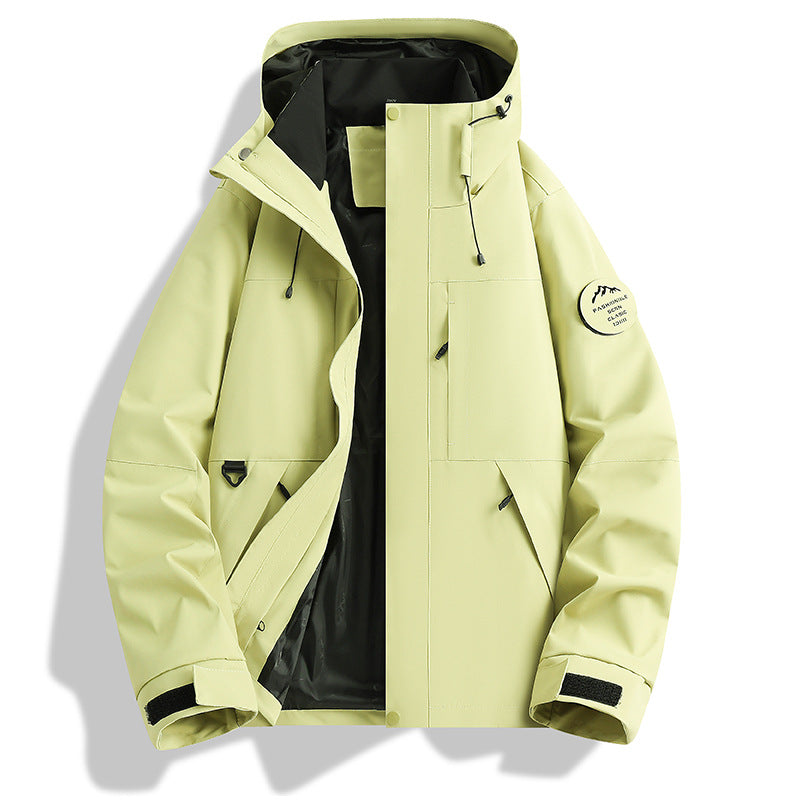Herren Wasser- und Winddichte Softshell-Outdoorjacke mit verstellbarer Kapuze Drune