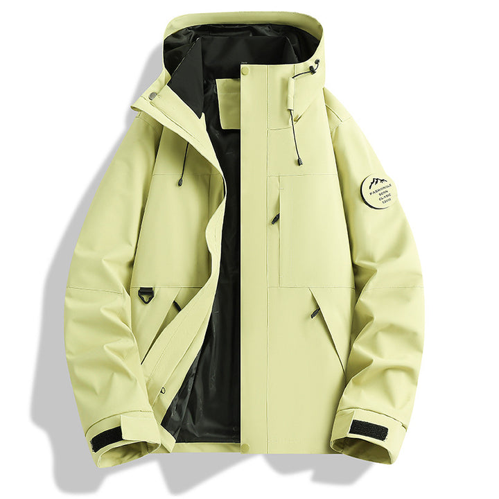 Herren Wasser- und Winddichte Softshell-Outdoorjacke mit verstellbarer Kapuze Drune