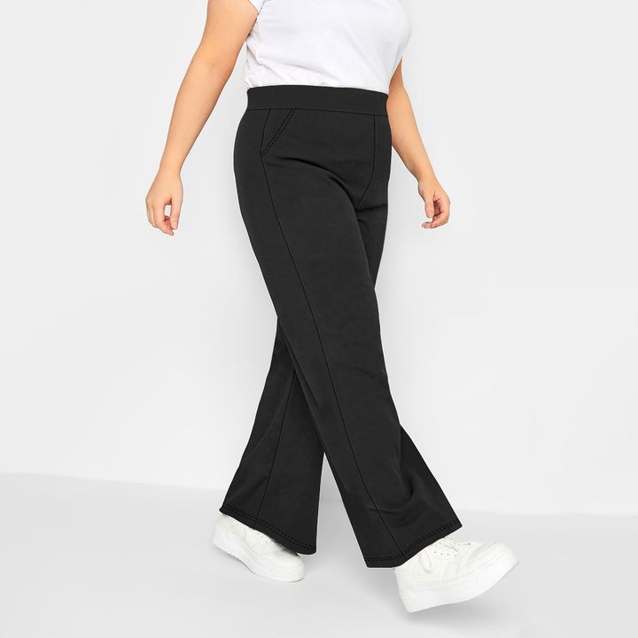 Damen Hochtaillierte Relax-Culottehose mit weitem Bein und seitlichen Eingrifftaschen Drune