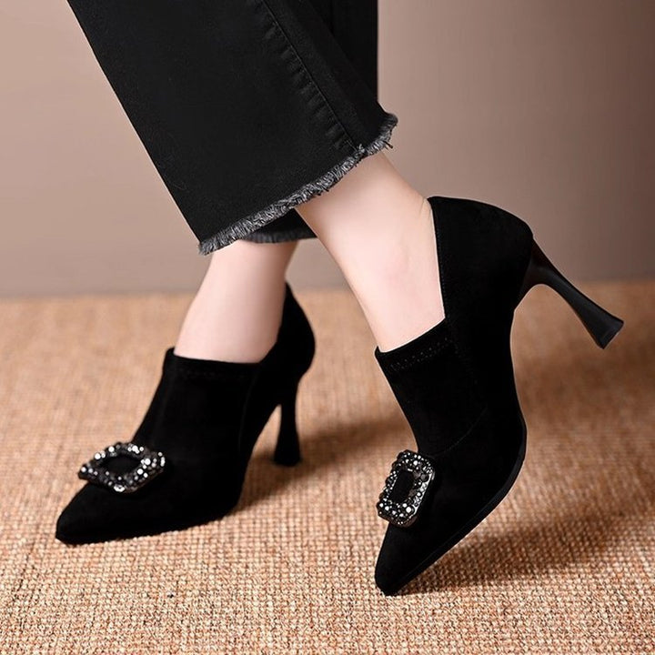 Damen Elegante High Heel Pumps mit Glitzerdetail Drune