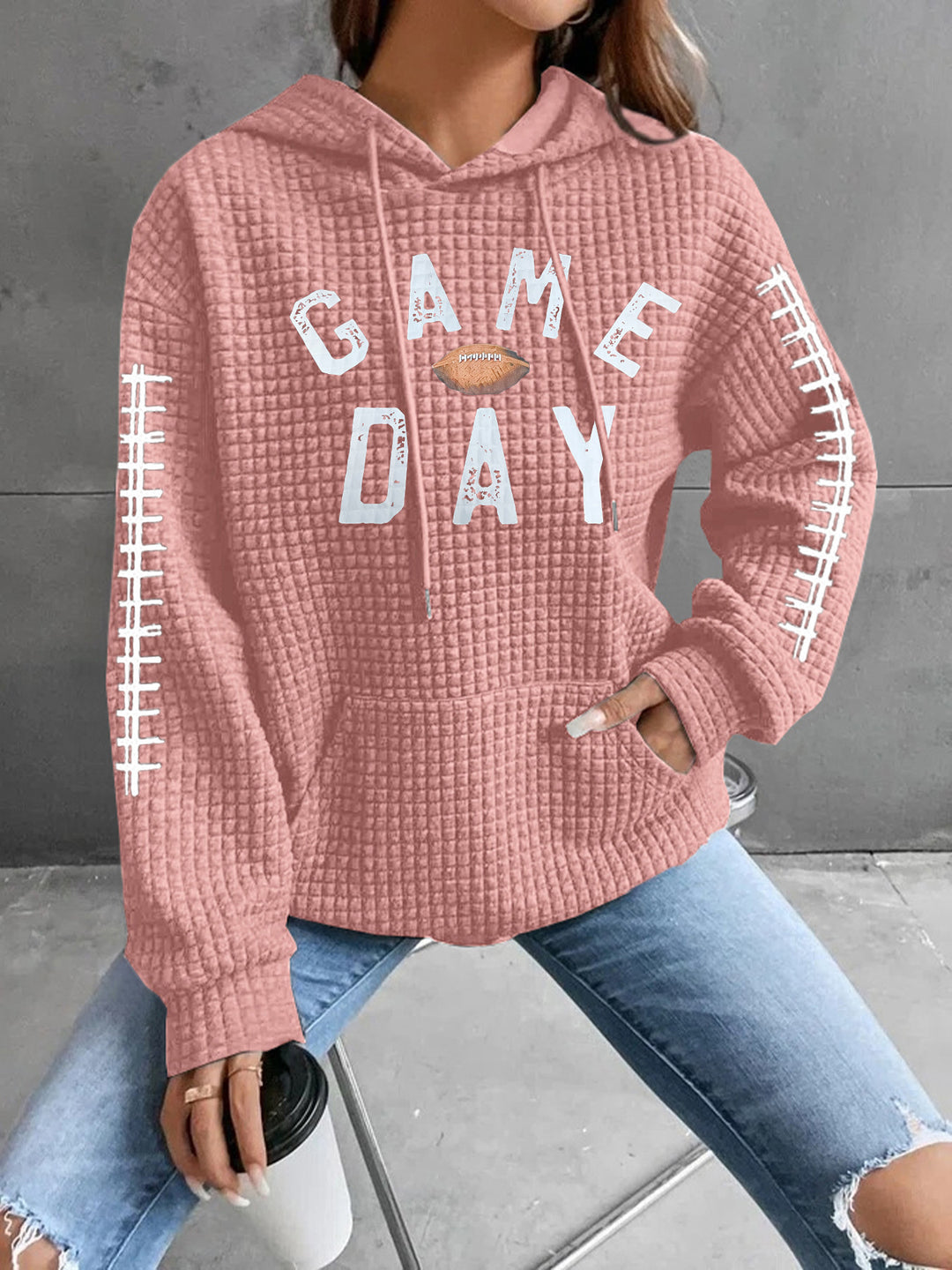 Damen Kapuzenpullover mit gesticktem Design Drune