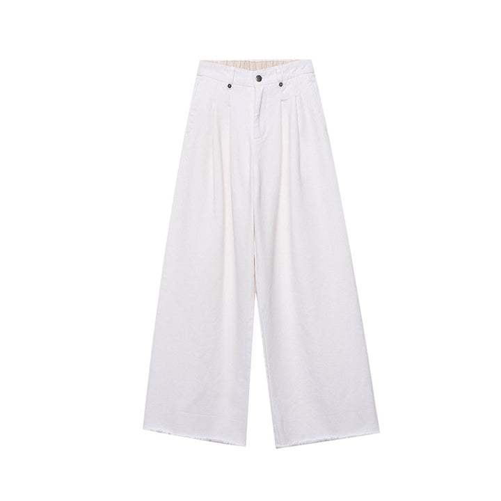 Damen lässige Bluse mit weitem Schnitt und Zierknöpfen Drune