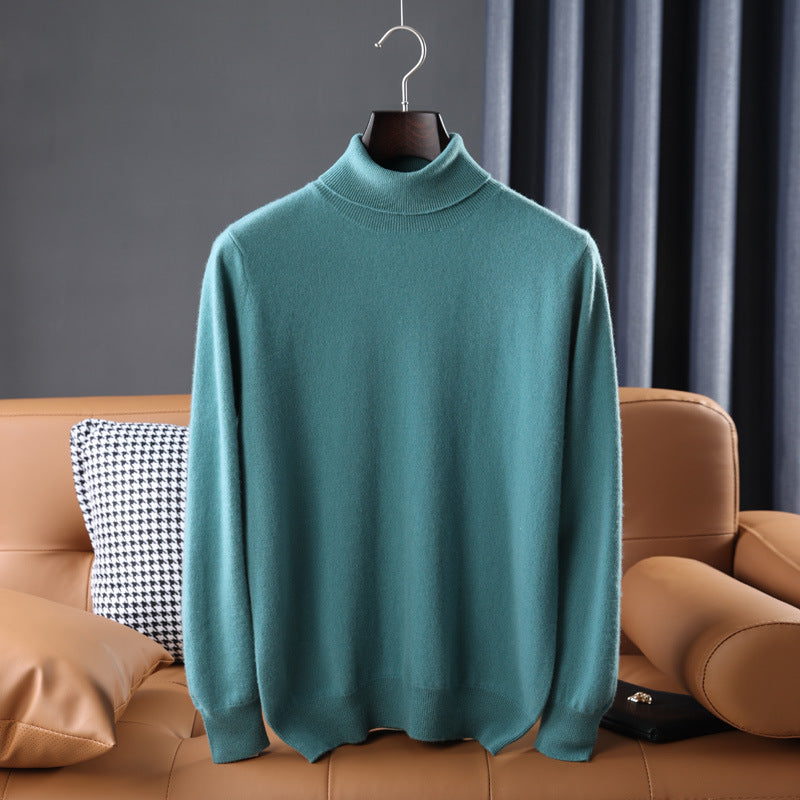 Herren Feiner Rollkragenpullover in schlanker Minimal‑Silhouette aus Woll‑Kaschmir‑Mix Drune