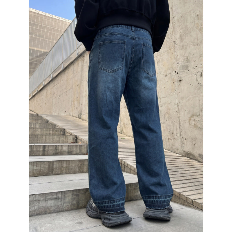 Herren Lässige Weit geschnittene Jeans Drune