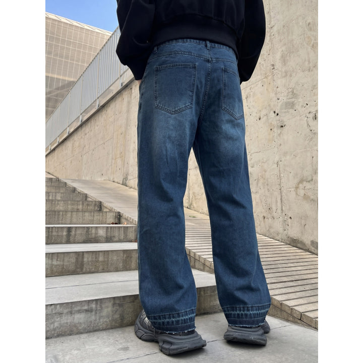 Herren Lässige Weit geschnittene Jeans Drune