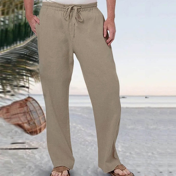 Herren nan weiche Loungehose aus Baumwolljersey mit elastischem Tunnelzugbund und seitlichen Eingrifftaschen Drune
