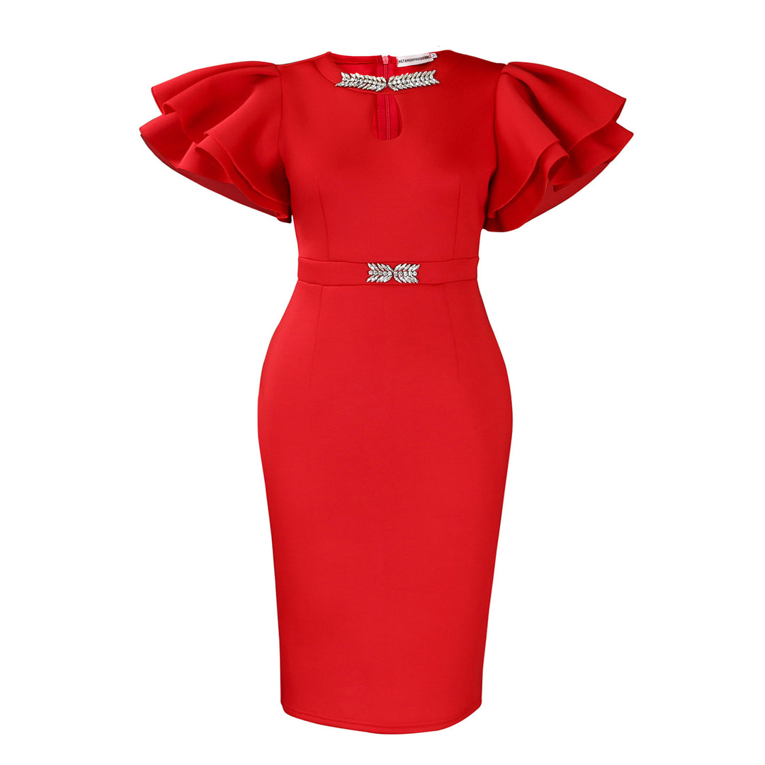 Damen elegante Cocktailkleid Drune