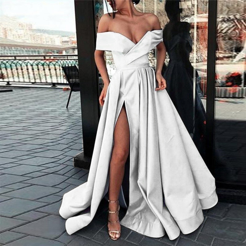 Drune | eBay Satin Mehrfarbiges Tiefes V-Ausschnitt Kleid