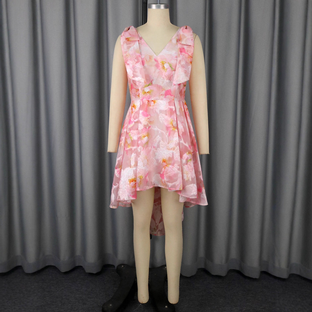 Damen Verspieltes Cocktailkleid mit asymmetrischem Saum und Rüschendetails Drune
