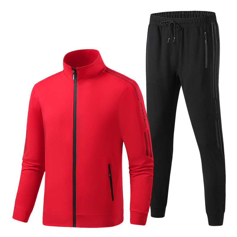 Herren Funktions-Trainingsanzug-Set mit Reißverschlussjacke und elastischer Jogginghose Drune