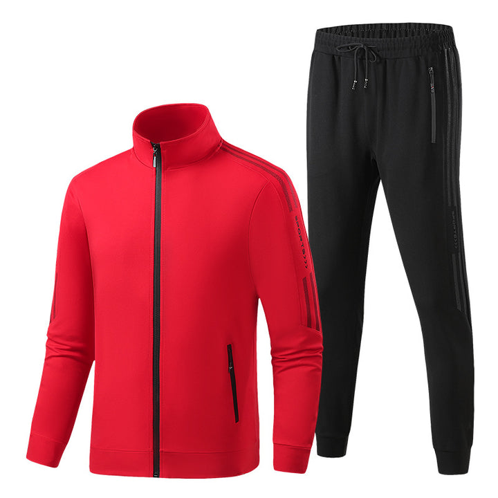 Herren Funktions-Trainingsanzug-Set mit Reißverschlussjacke und elastischer Jogginghose Drune