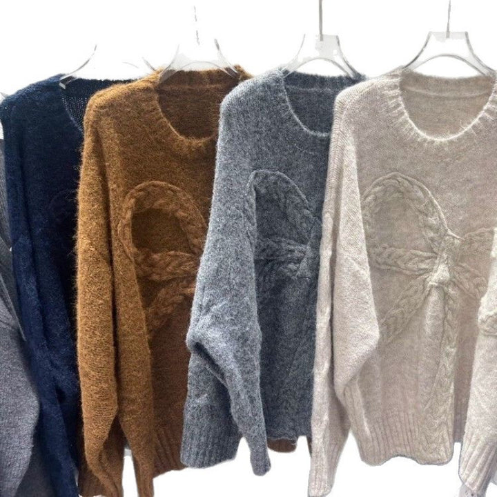 Damen Grobstrickpullover mit dekorativem Zopfdesign Drune