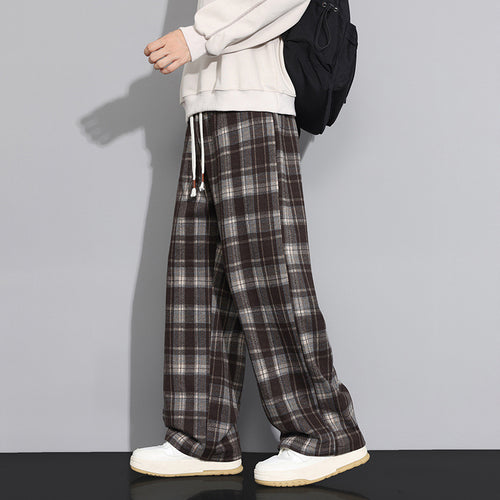 Herren Karierten Oversized Freizeithose
