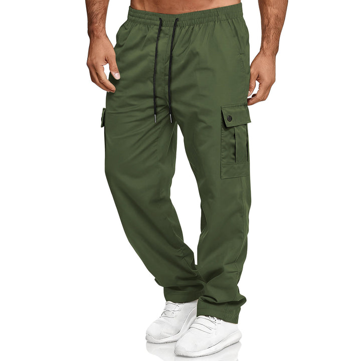Herren Relaxed-Fit Cargo-Jogger mit elastischem Bund, Kordelzug und Klappentaschen Drune