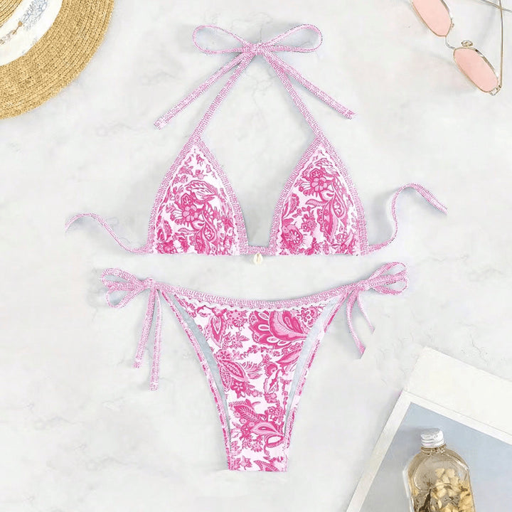 Damen Triangel-Bikini-Set mit floralem Design Drune