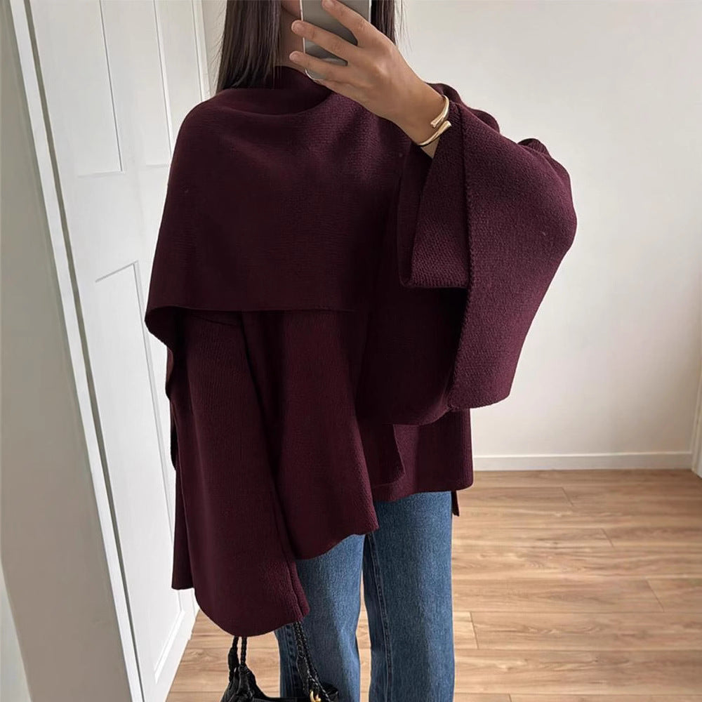 Damen Oversized Strickjacke mit elegantem Schnitt und voluminösen Ärmeln Drune